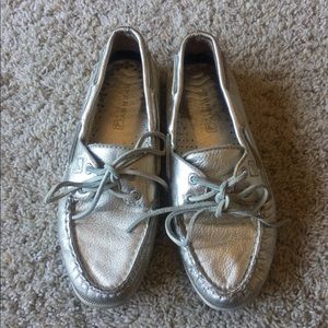 Gold Sperry Top-Sider Boat Shoes